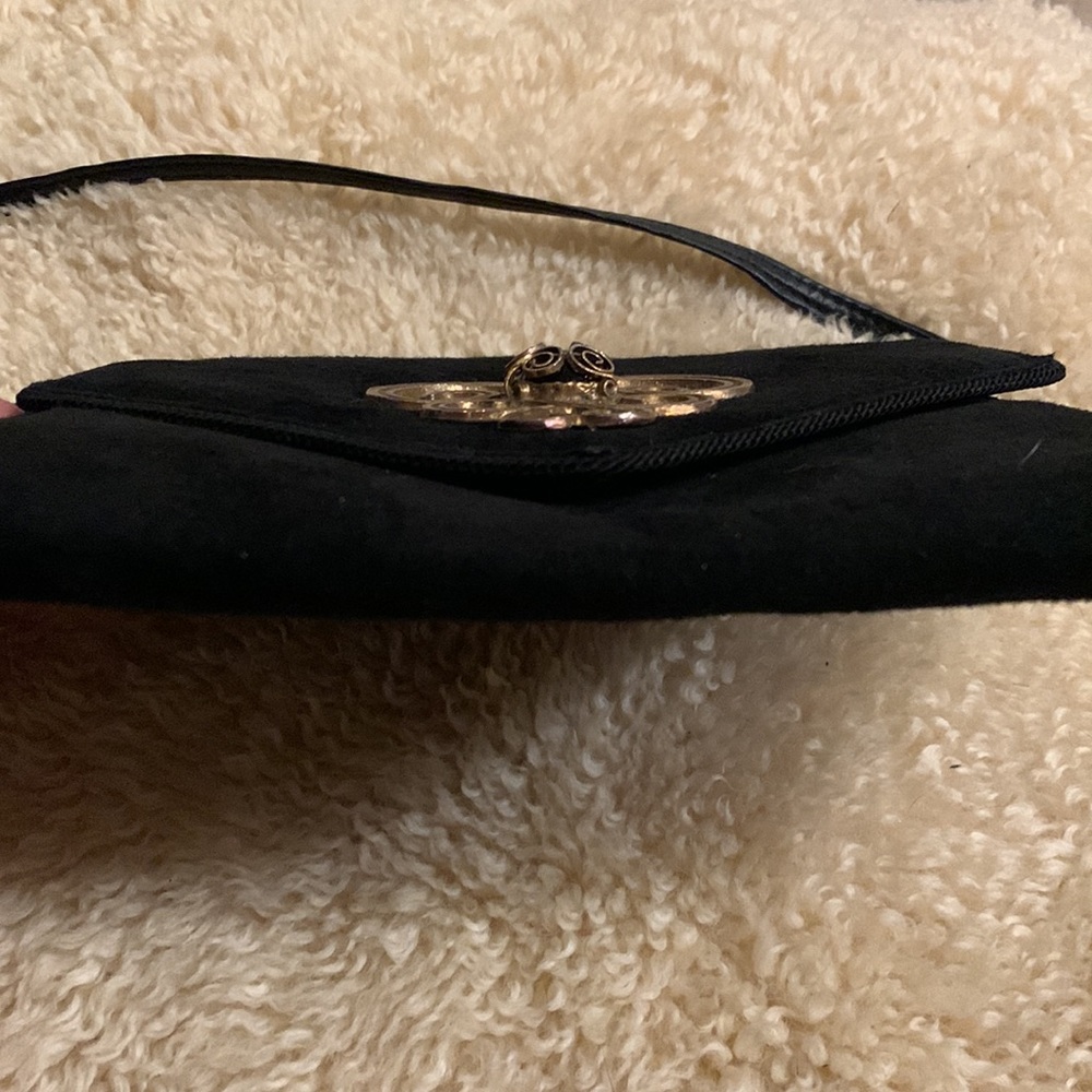 Vintage R.J. GRAZIANO Black Shoulder Bag with Jeweled Accent - Picture 13 of 13